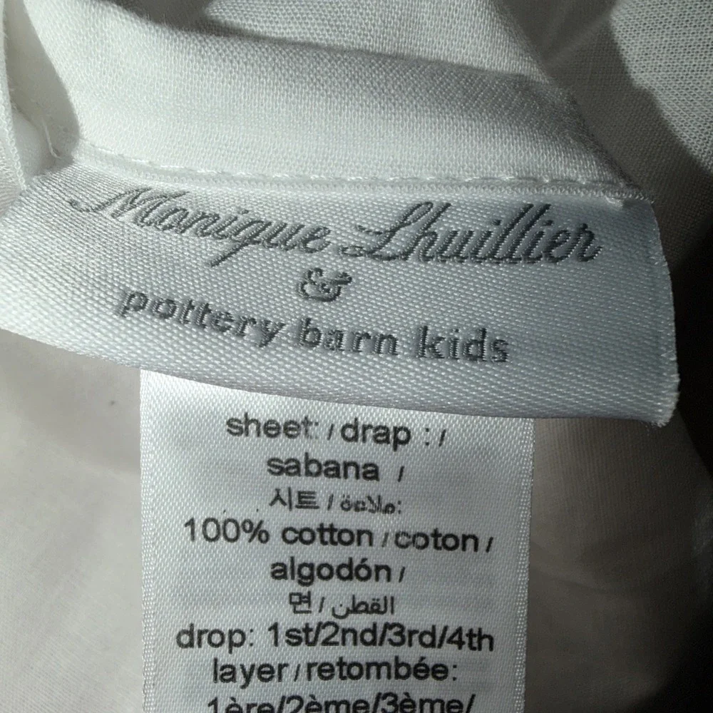 Pottery Barn Kids Monique Lhuillier 5 Layers Tulle Ivory Sequins Twin Bedskirt